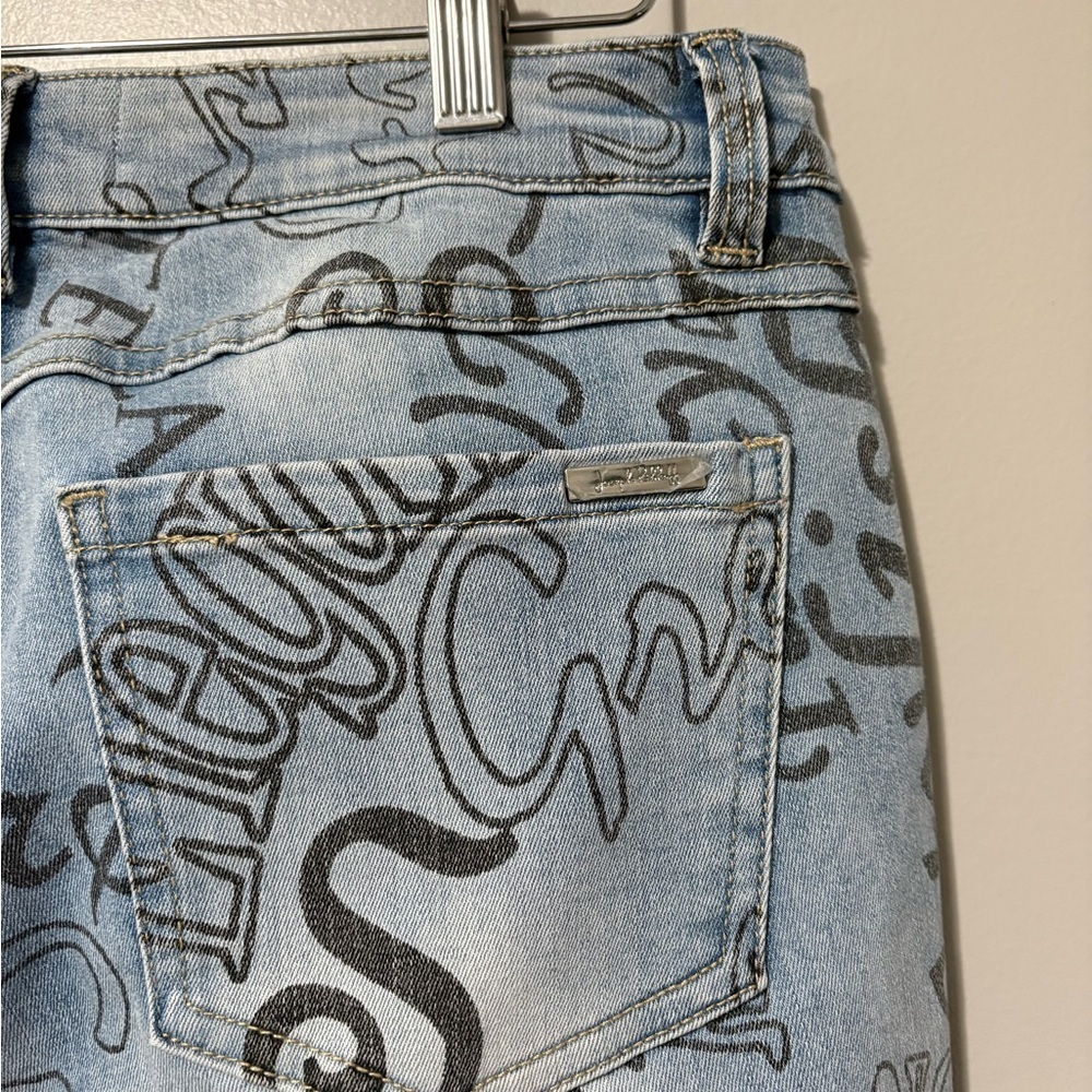 Joseph Ribkoff Lettering Jeans Style 221926 Skinny Mid Rise Crop - Picture 10 of 13